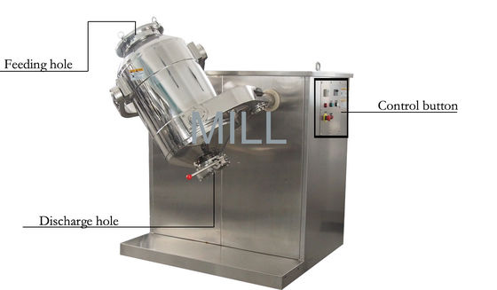 Pharma Three Dimensional SUS 62L Powder Motion Mixer